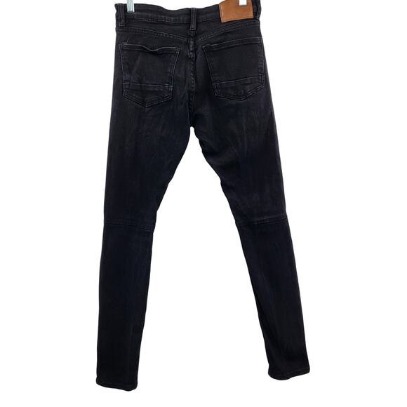 W by Waimea Black Skinny Fit Denim Jeans 5-Pockets Button Zip Fly Men Sz 28X32 - Picture 2 of 7